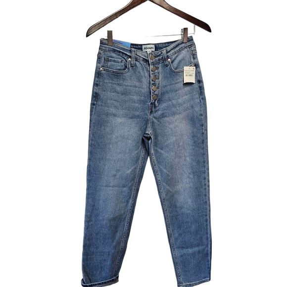 ABOUND‎ High Rise Jean Size 25 Button Fly MOM JEAN Nordstrom Rack - Picture 5 of 7
